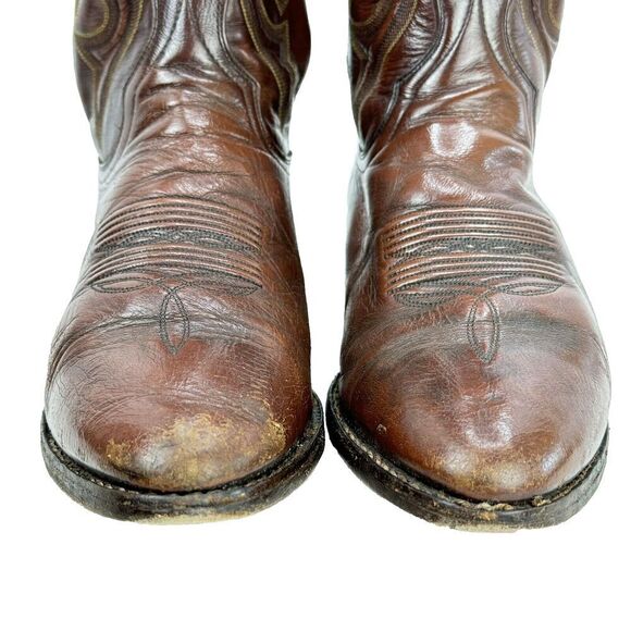 Dan Post Brown Leather Cowboy Western Boots DP2111R Men's 11D - Picture 6 of 16